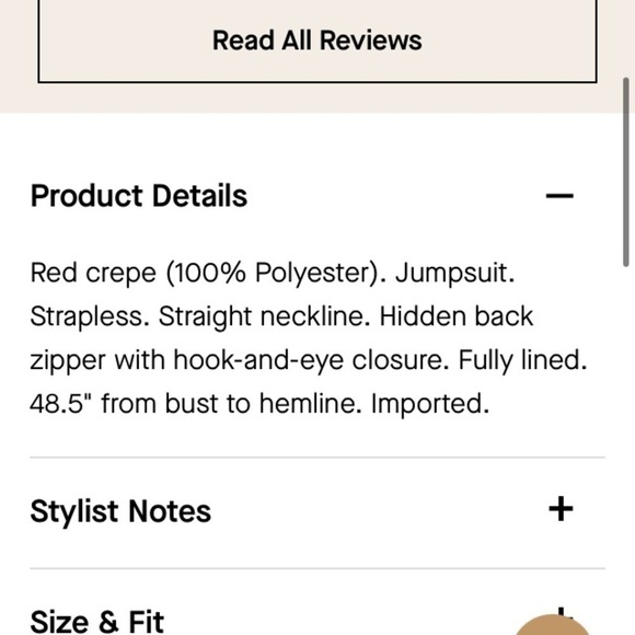 Jill Jill Stuart Strapless Jumpsuit Size 4 Red - Picture 10 of 11